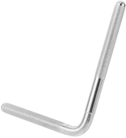 GLEAVI L-förmige Metallene Kuhglockenhalterstange für Schlagzeug mit Sicherer Befestigung und Feiner Leistung Silberner Montagehalter für Cowbell und Trommel