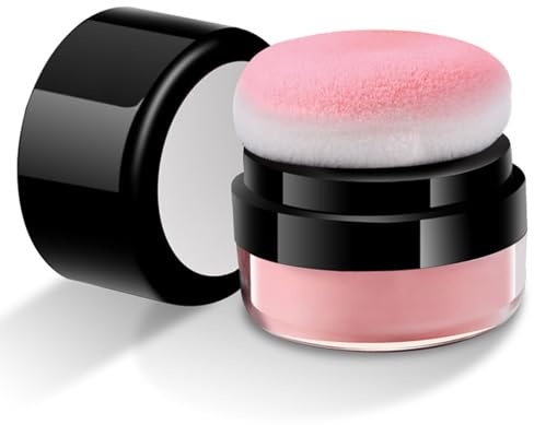 Blush in polvere, fard in polvere opaca a cuscino d'aria per il contouring del viso, morbido, fine e naturale sciolto con soffio di funghi per ragazze e donne