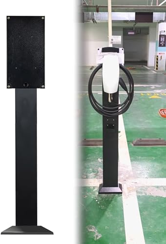 Generico Stazione di Ricarica per Veicoli elettrici da Esterno, autoportante, con Accessori di Installazione e piedistallo Resistente per Uso Domestico e Commerciale.