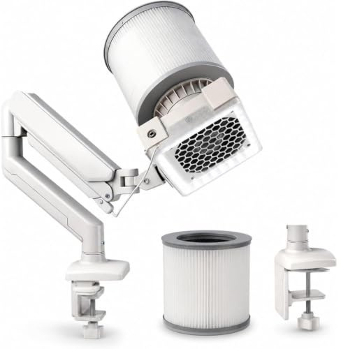 Wangyingxu Aspiratore Professionale per Polvere Unghie con Luce LED Integrata, Aspiratore da Tavolo con Morsetto, Aspirazione a 360°, per Unghie Acriliche, Gel, Dip Powder E Salone