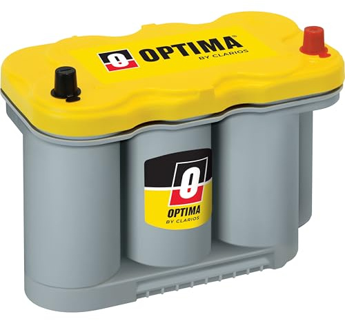 OPTIMA Batteries High Performance D27F YELLOWTOP Dual Purpose Sealed AGM Car, Truck and SUV Battery, 830 CCA, Maintenance Free, Versatile Mounting