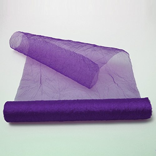 Crashorganza-Tischläufer lila - 28 cm breit - Rolle 5 Meter - 68280 40-R 280
