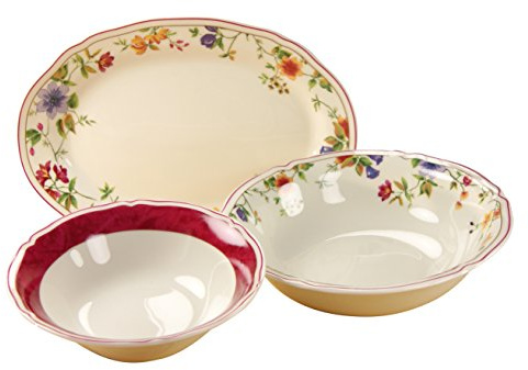 Creatable, 16146, Serie Cornwall Garden, Geschirrset Servierset 3 teilig, 36 x 27 x 24.5 cm