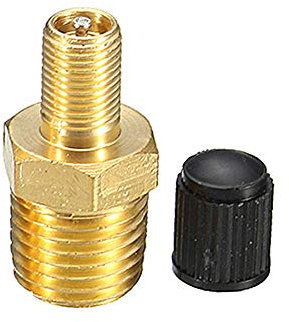 ihreesy 1/8 Zoll NPT Messing Luchtcompressor,Messing Reifen Luftkompressor Autoventil Tank Füllventile Prüfventil Reifenventil Felgenventile für Auto LKW PKW Onecolor