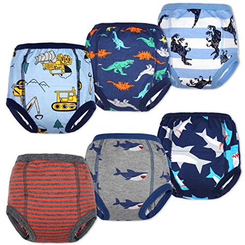 FLYISH DIRECT Mutandine Apprendimento Bambino vasino per Bambini Mutande Trainer Bambini Intima per Bambini Cotone Assorbente, 7 Anni
