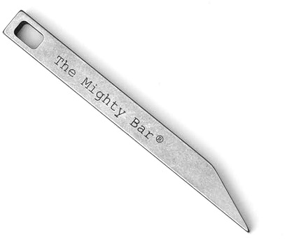 The Mighty Bar – robuster Schlüsselanhänger, Prybar EDC Hebelstange für jeden Tag, kleiner Edelstahl-Schlüsselanhänger, Multifunktionswerkzeug, Prybar für Schlüssel – hergestellt von Gear Spool