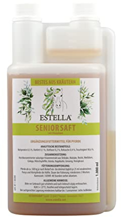 ESTELLA Seniorsaft | 1 L | Ergänzungsfuttermittel für Pferde | Mit Vitalpilzen & Kräutern