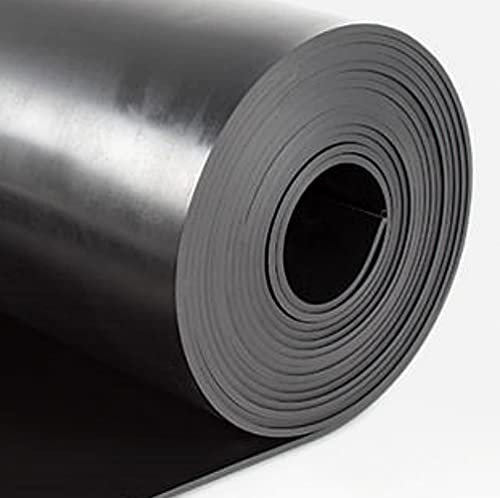 Mugar- Pavimento de Goma Negra Lisa-Suelo de Goma para Altas Cargas de Trabajo- Varios Grosores, Anchos y Largos- Suelo para Garajes y Gimnasios (SBR 3mm, 1x15m)