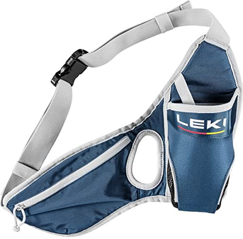 LEKI Drinkbelt Blau - Praktischer Verstellbarer Trinkgürtel, Größe One Size - Farbe Dark Denim - Poppy Red - Dawn Blue