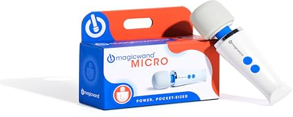 Magic Wand Micro – Ultimate Massage & Relaxation – Cordless, Compact Multi-Speed Personal Handheld Wand Vibrator for Women, Men, & Couples – Body-Safe Silicone Head & Flexible Neck – HV-60