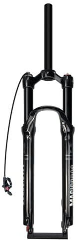 HIMALO Mountainbike Luftfederung Gabel 26/27.5'' Federweg 120mm MTB-Gabel Zugstufe Einstellbar 1-1/8 Gerade Scheibenbremsgabel QR 9x100mm Ferngesteuertes Lockout (Size : 26'')