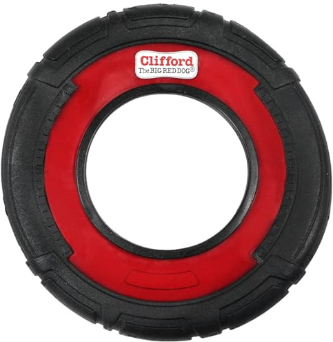Clifford® Frisbee giocattolo per cani, frisbee per cani, durevole per masticatori aggressivi, frisbee in gomma resistente di qualità per cani da recupero, lancio e rimorchiatore