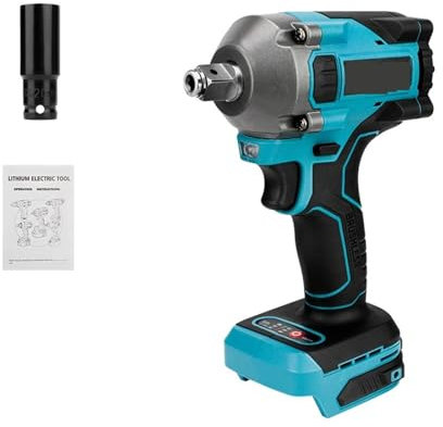 MZZYG Chiave a percussione Avvitatore Elettrico A Batteria Senza Fili da 1000 N.M Senza Batteria Utensili Elettrici con Presa for Cacciavite da 1/2 Pollici for Batteria da 18 V