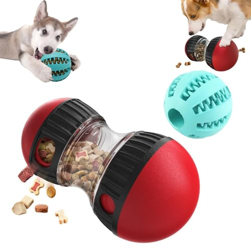 2 Pcs Dog Enrichment Toy, Dog Treat Toy, Dog Treat Dispenser, Treat Dispenser Dog Toy, Dog Treat Dispenser -Irregular Rolling Design, Bite-Resistant, Unleash Fun & Treats