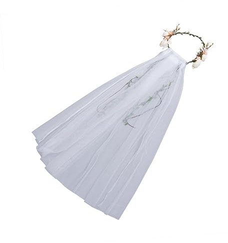 VALICLUD Atemberaubendes Brautschleier-blumenstirnband Für Frauen Hochzeitsschleier Foto-requisite Tüll Elegantes Brautparty-accessoire