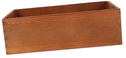 Uonlytech Holzkiste für Kleinigkeiten, Schreibtischaufbewahrung | Massivholz, Offene Bauweise mit Seitlichen Griffen, Schlichtes Design, für Zuhause und Sortierung