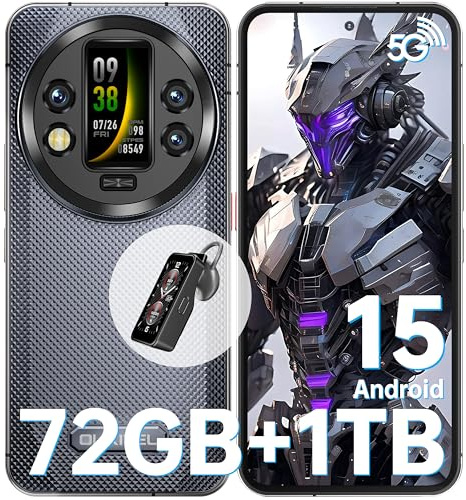 OUKITEL WP200 Pro Rugged Smartphone 5G - Android 15, 72GB（24+48） RAM+1TB ROM, 6.7 Rugged Phone, 8800mAh Android Phones, 108MP Camera, IP68/69K Waterproof Phone, 4G Dual SIM/NFC/OTG/GPS, 2025 (Grey)