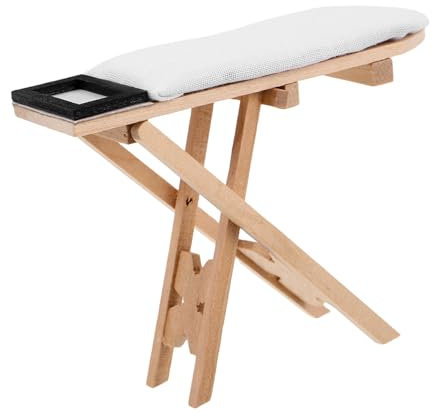 SOPOTUTU Table à Repasser Miniature Bois pour Maison de Poupées Décoration Réaliste et Charmante pour Ambiance de Votre Mini