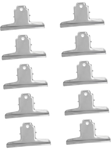 JECOMPRIS 10Pezzi Mollette Metallo Antivento Clip Resistente per Biancheria per Asciugare e Conservare Abbigliamento Antiscivolo e Durevoli