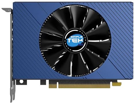 SIMPLETEK - Compact 6GB GDDR6 graphics card for workstations and gaming, 3 DisplayPort outputs, 1 HDMI output, small profile design, PCIe interface