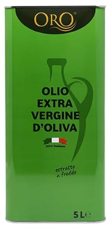 Oro Campania - Olio Extra Vergine di Oliva 100% Italiano, estratto a freddo, fruttato leggero-medio, aromi freschi di olive appena raccolte, gusto equilibrato, 2 latte da 5L