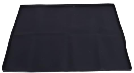 Laveuse sècherie supérieure Top Mat non glissement Silicone Machine à laver Couvercle Protecteur pour la buanderie Résistant à gratter durable 50x60cm (Noir)