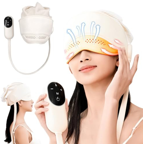 SKJJM Appareil de massage électrique pour la tête, la pression de l'air, le cuir chevelu, appareil de massage électrique pour la tête, le cou, les yeux, les femmes, les hommes