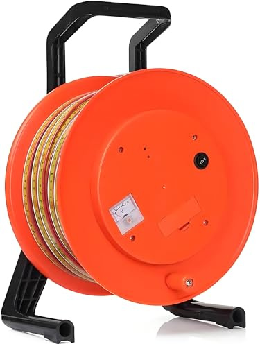 Drmoxin Indicateur De Niveau d'eau, Indicateur De Profondeur De Puits avec Sonde en Acier Inoxydable, Jauge De Niveau d'eau électronique avec Sonde Fixe Et Ruban en Acier 10m
