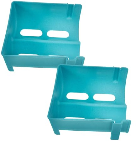 NIYANGLE 2pcs Stackable Can Organizer for Refrigerator Blue Drink Dispenser Fridge Rack for Soda Beer Water Bottles Space-saving Beverage Holder for Home Office Pantry Storage