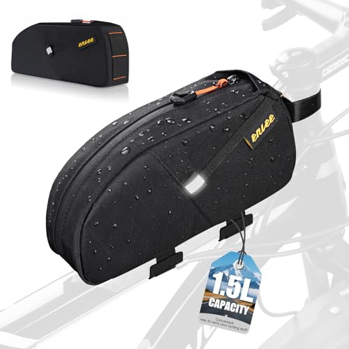 Desing Wish 1,5 L Fahrrad Rahmentasche Wasserdicht Fahrradtasche Rahmen Oberrohrtasche Werkzeugtasche Bikepacking Fahrrad Tasche Bike Frame Bag für Gravelbike Rennrad MTB E-Bike Zubehör Geschenke