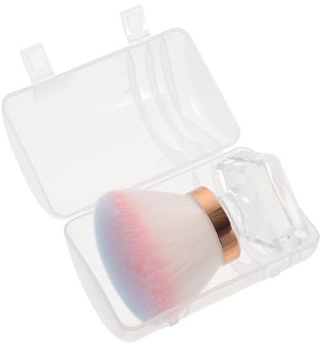 Brocha para Rubor de Cabeza Tipo Hongo, Fibra Artificial y Plástico | Cerdas Suaves, Agarre Cómodo, Formato Ligero y Portátil, Uso Sencillo para Mujeres
