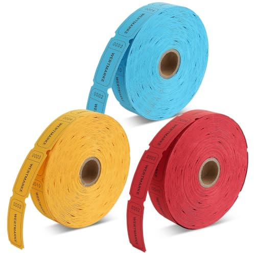 Lot de 3000 rouleaux de étiquettes de valeur, rouleau perforé pour étiquettes alimentaires