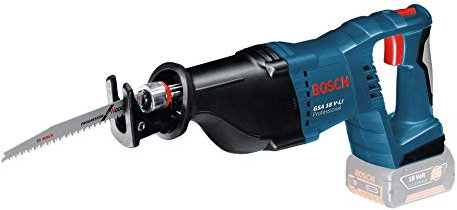 Bosch Professional 060164J000 GSA Sega Universale a Batteria, Solo, Carton, 4 Ah, 18 V, Nero/Blu