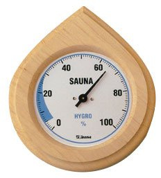 Sauna Hygrometer in Holz gefasst