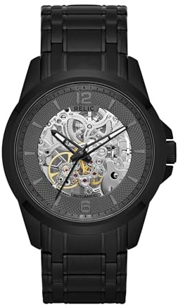 RELIC by Fossil Men's Damon Black Stainless Steel Bracelet Automatic Watch (Model: ZR12110)
