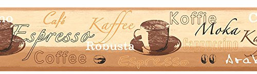 A.S. Création Bordüre - Papierbordüre mit hübschem Lifestyle Motiv in Beige, Braun und Creme - auf 5,00 m x 0,13 m je Rolle