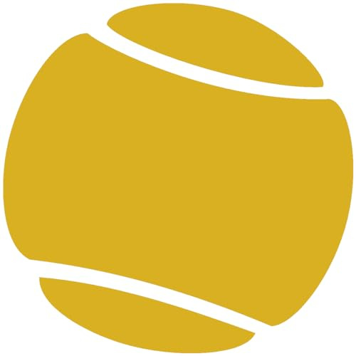 Samunshi® Autoaufkleber Tennisball Aufkleber 15 x 15cm goldmetalleffekt