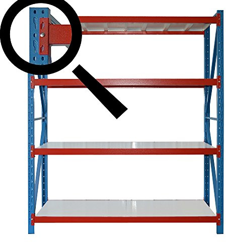 Vesalia Profi Steckregal für Zuhause 172 cm Höhe (Hauptregal - Tiefe: 50 cm; Breite 80 cm)