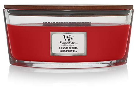 WoodWick vela aromática en forma de elipse, bayas carmesí