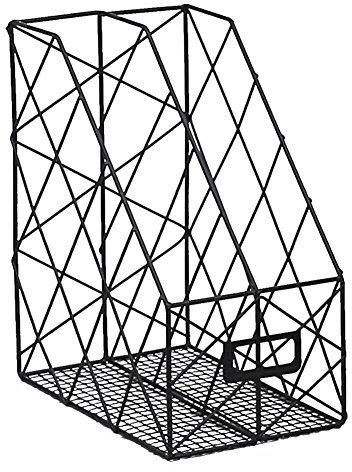 Ecent Zeitungsständer Metall Desktop Datei Halter Datei Organizer für Büro Haus Bibliothek