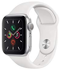 Apple Watch Series 4 (GPS, 44MM) - Silver Aluminium Case with White Sport Band (Renewed)