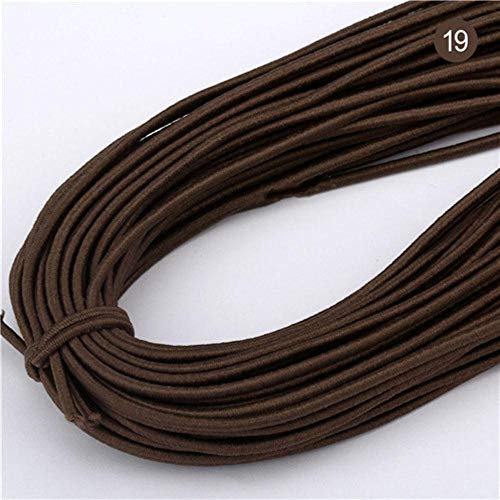 Cuerda elástica redonda de 2 mm de grosor, banda de goma gruesa, para hacer proyectos al aire libre, tienda de campaña, kayak, barco, costura, ropa, accesorios de 43 metros 2 mm Color 19