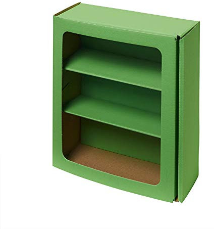 PresentFill® Geschenkbox Apfel Grün Geschenkkarton mit Fenster für Delikatessen aus 100% Recyclingkarton 5 Stück