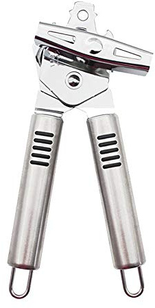 Apriscatole manuale – Apriscatole professionale in acciaio inox resistente – Good Grips con manico morbido – Apriscatole in latta per birra e birra, per alimenti