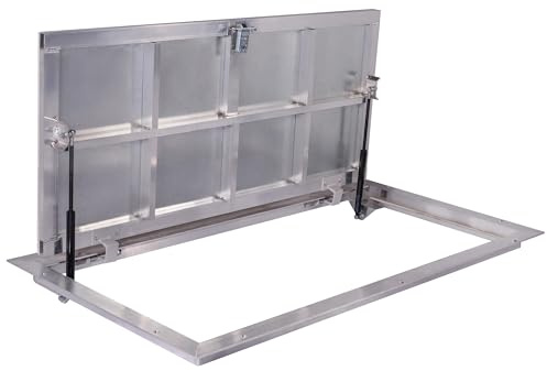 Schachtabdeckung 600 x 1200 mm (P) Bodenluke Schachtdeckel Revisionsschacht Kanalschacht, Rahmen aus Aluminiumprofil, 60 x 120 cm