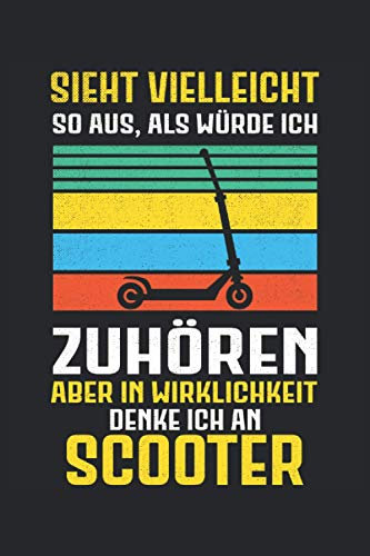 Scooter Stunt Scooter Tretroller Roller E-Scooter Notizbuch