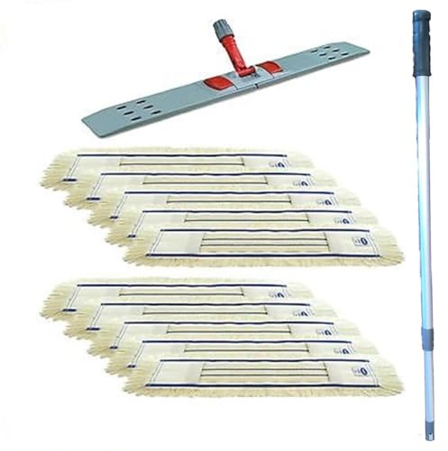 maxxi4you Wischmopp Set Premium mit Teleskopstiel 80 cm inkl. 10 x Wischmopp Baumwolle