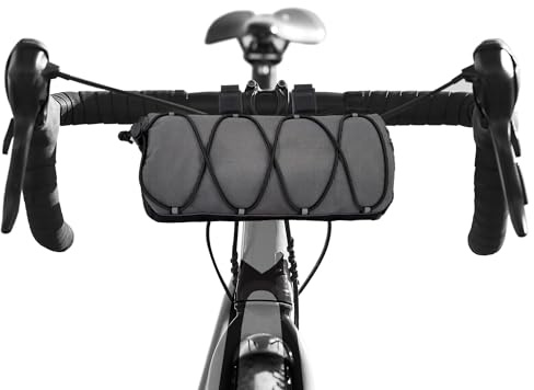 Topactive Bolsa Manillar Bicicleta,Mochila para Gravel,Bikepacking, Bolsa Bicicleta Impermeable, Accesorios para Bicicleta (Gris)