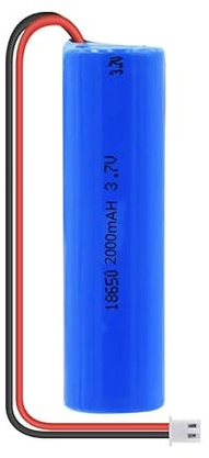 FARUTA Batería de Iones de Litio 18650 3.7V 2000mAh con Enchufe Xh 2p + batería Recargable de Cable DIY, 1 Pieza