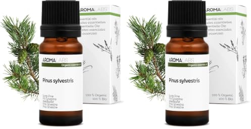 BIO - Aceite Esencial PINO SILVESTRE - 10mL - 100% Puro, Natural, Quimiotipado y Certificado AB - AROMA LABS (Marca Francesa) (Paquete de 2)